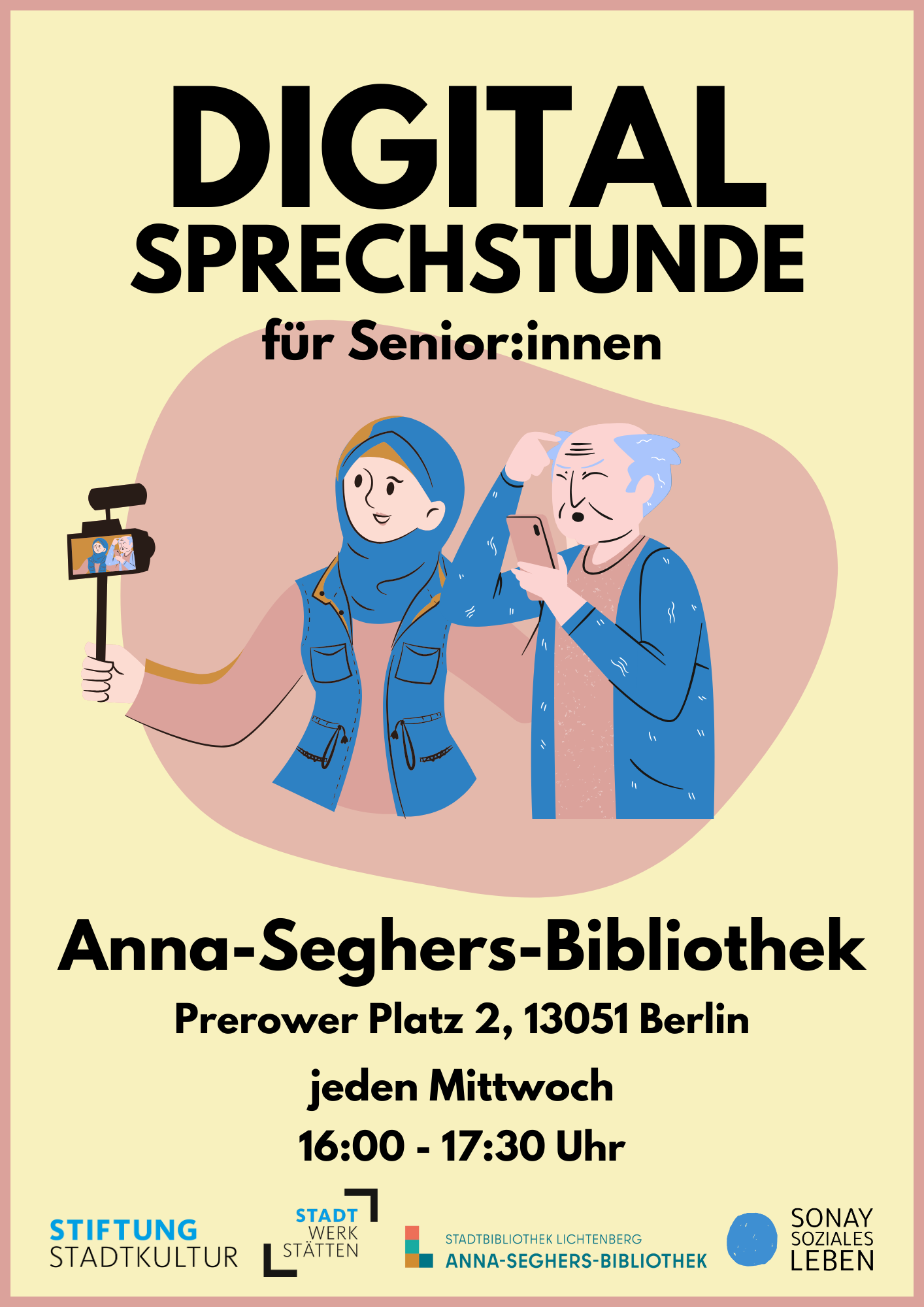 Digital-Sprechstunde für ü60 in der Anna-Seghers-Bibliothek