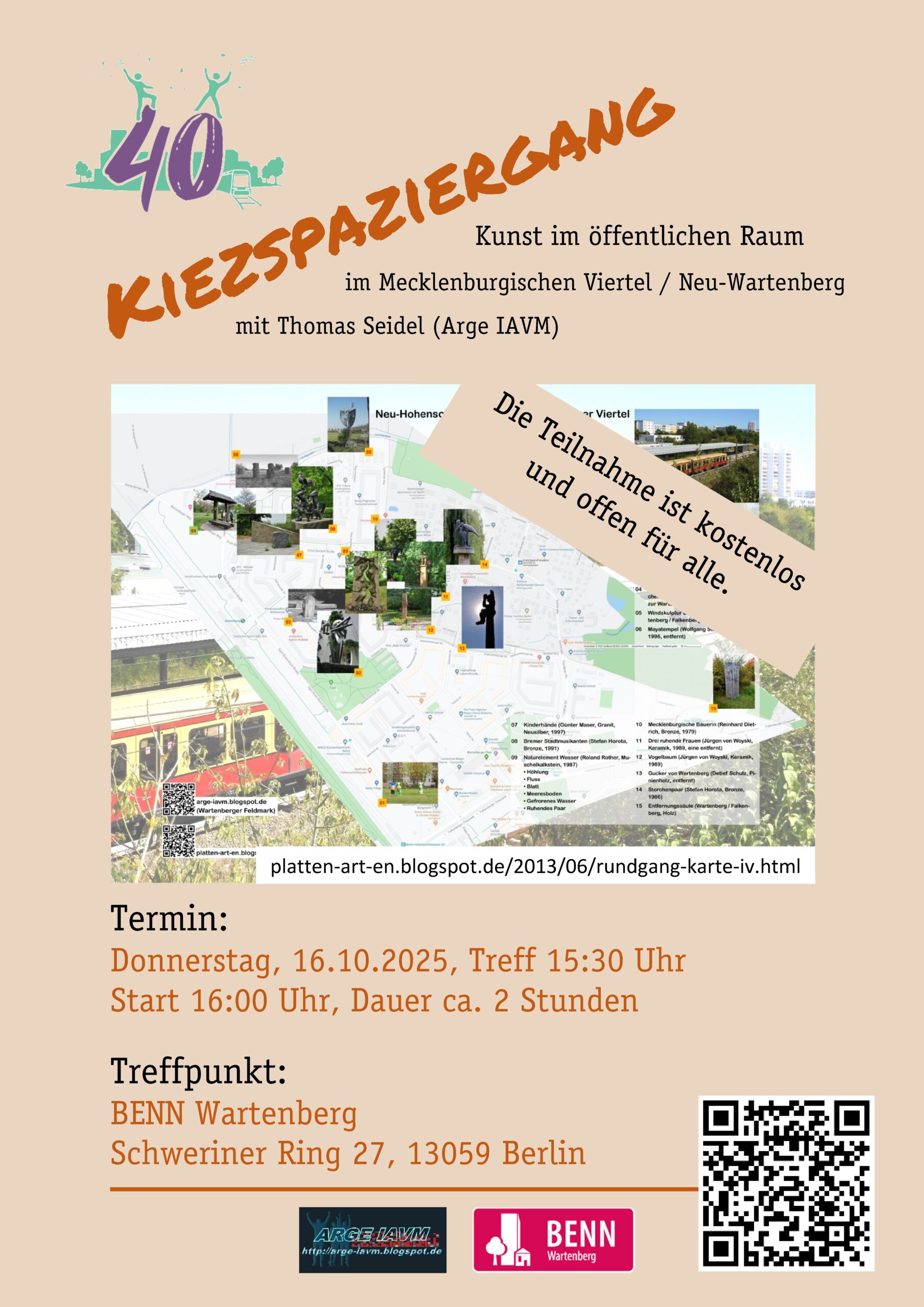 Kiezspaziergang zu Kunst im öffentlichen Raum im Mecklenburgischen Viertel / Neu-Wartenberg