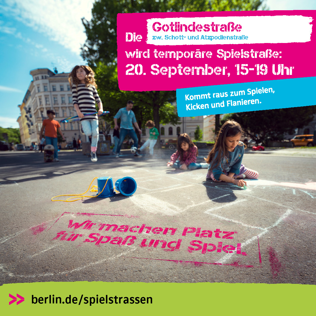 Temporäre Spielstraße