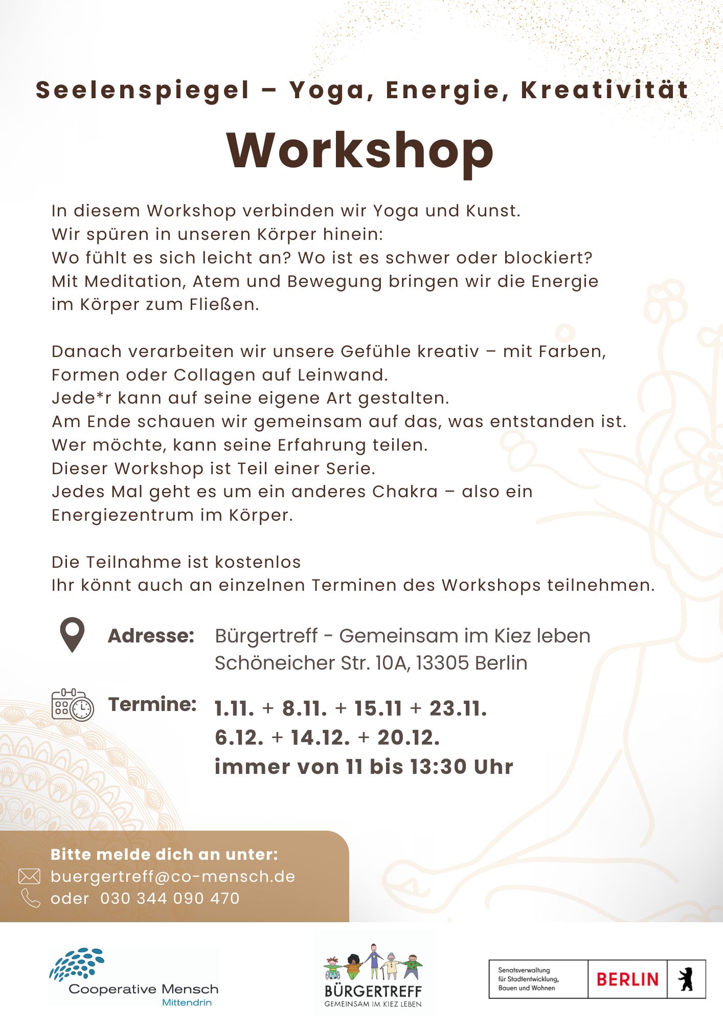Workshop – Seelenspiegel – Yoga, Energie, Kreativität