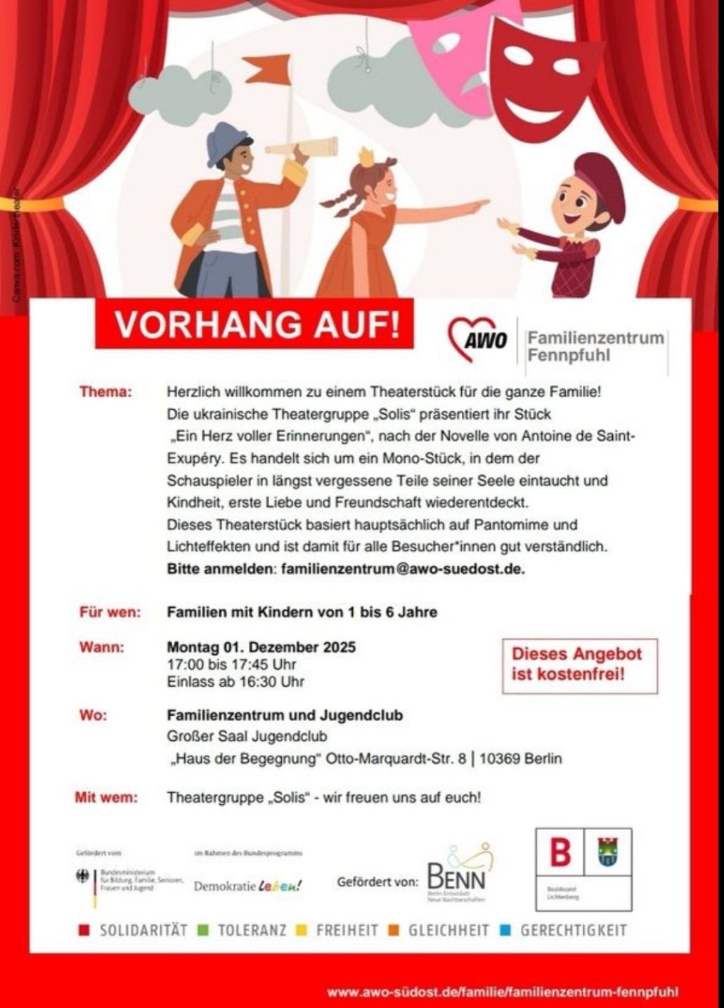 Vorhang auf! Willkommen zum Kindertheater im Haus der Begegnung