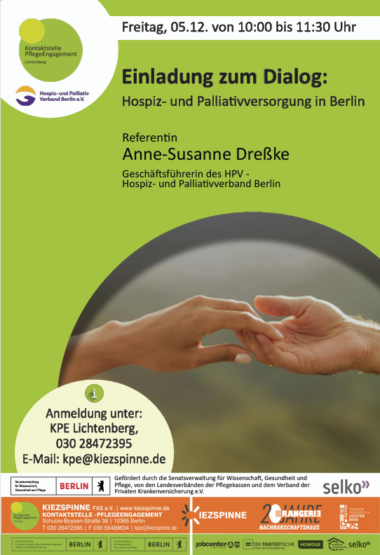 Einladung zum Dialog: Hospiz- und Palliativversorgung in Berlin
