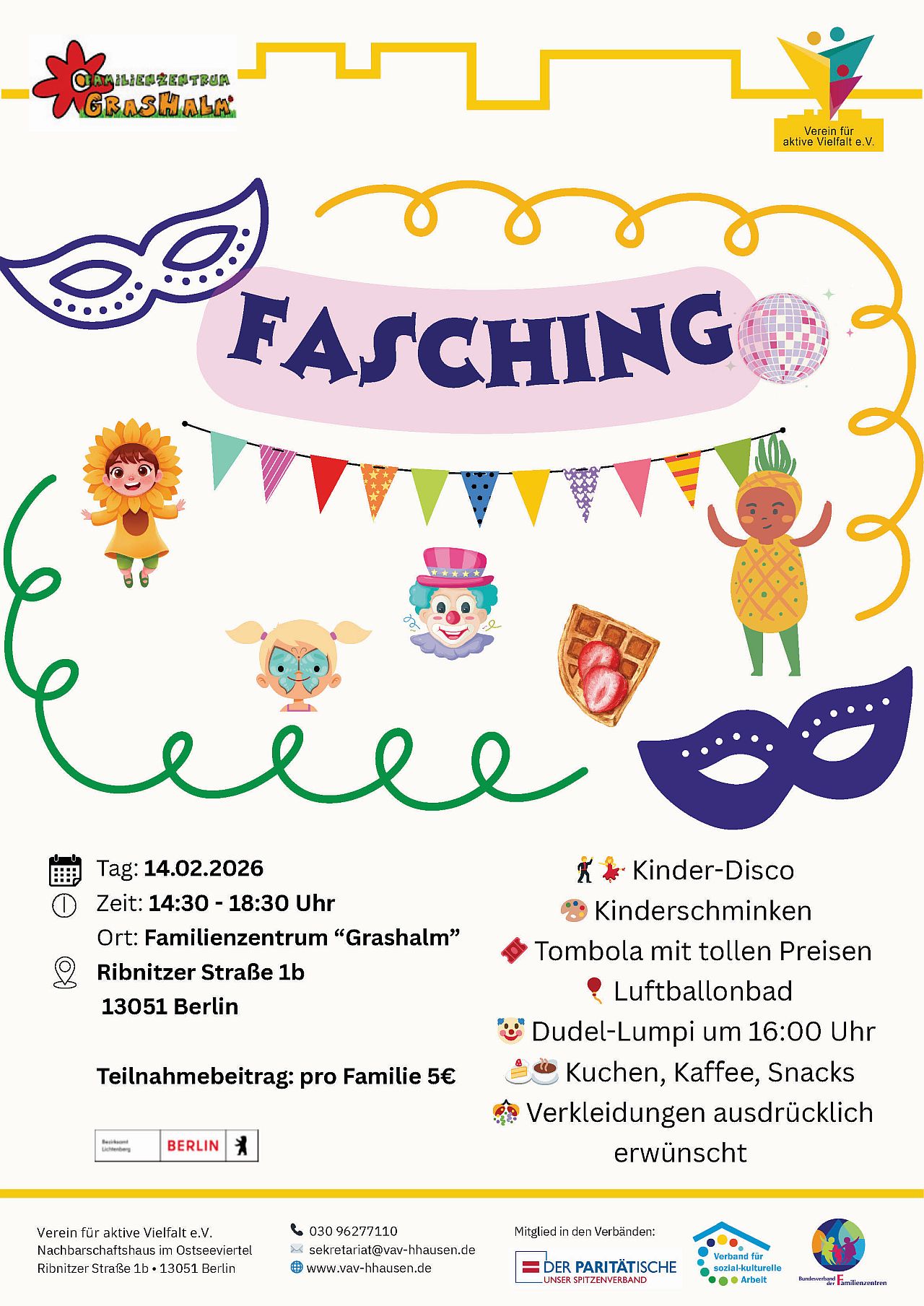 Fasching im Familienzentrum Grashalm