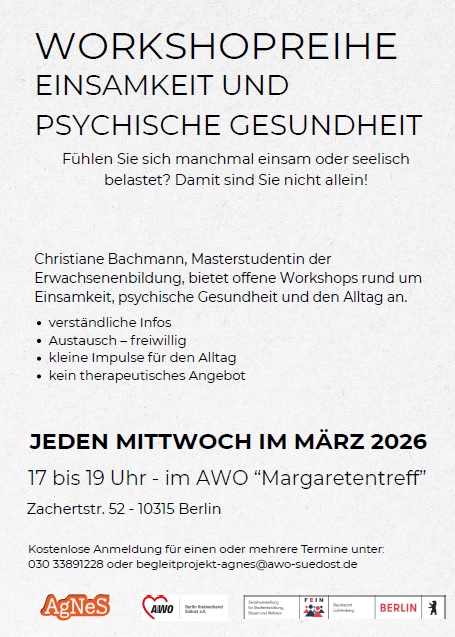 Workshopreihe „Einsamkeit und psychische Gesundheit“