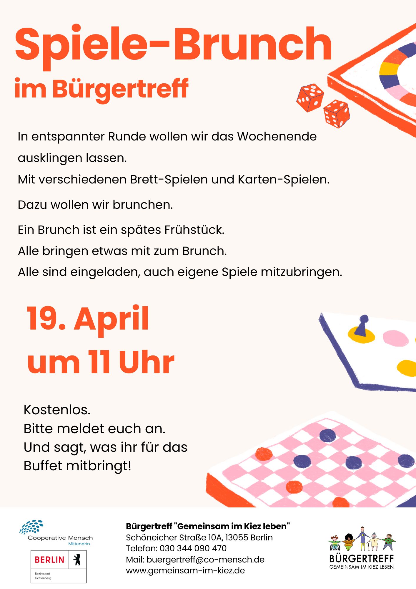 Spiele-Brunch im Bürgertreff