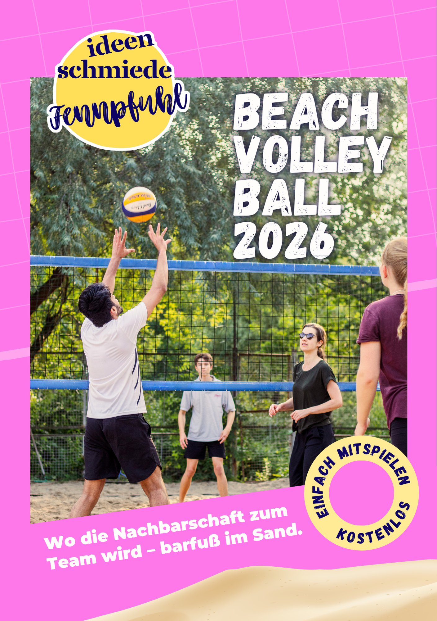 Nachbarschaftliches Beachvolleyball