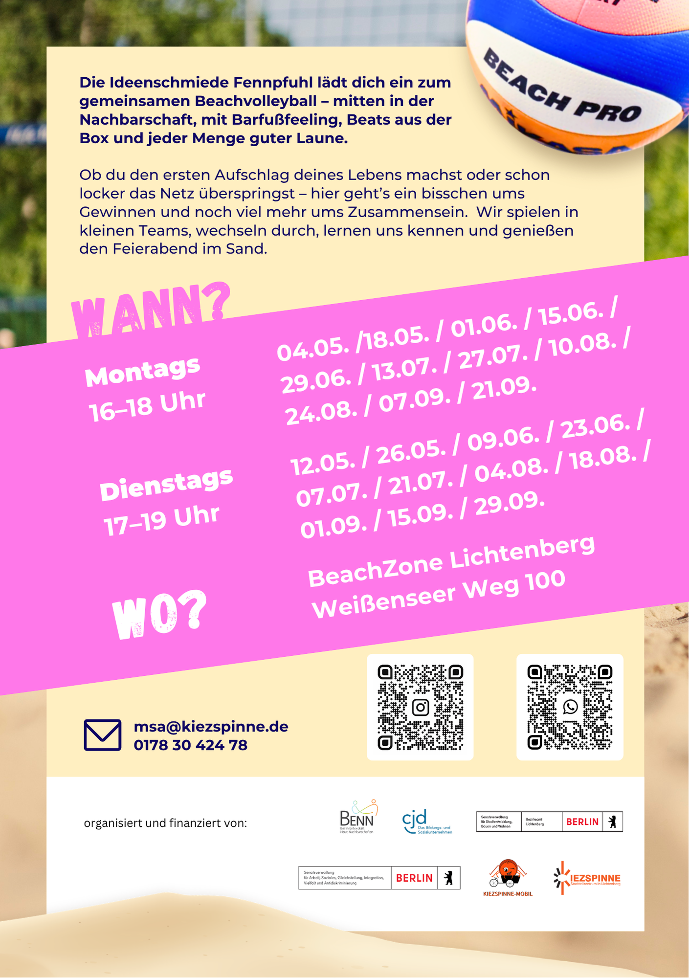 Nachbarschaftliches Beachvolleyball