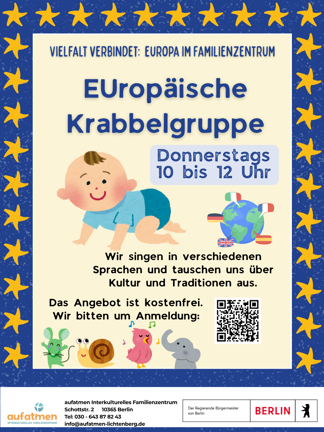 Europäische Krabbelgruppe im Familienzentrum aufatmen