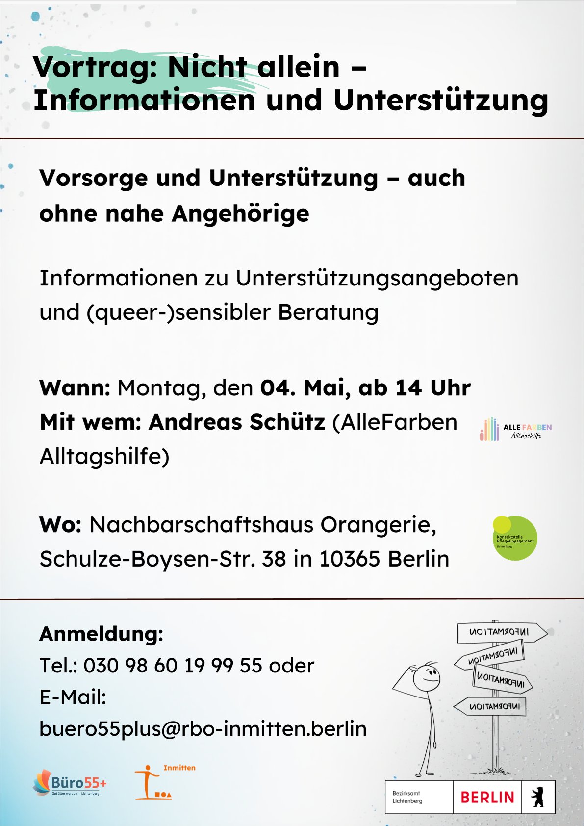 Woche der pflegenden Angehörige „Vorsorge und Unterstützung – auch ohne nahe Angehörige“