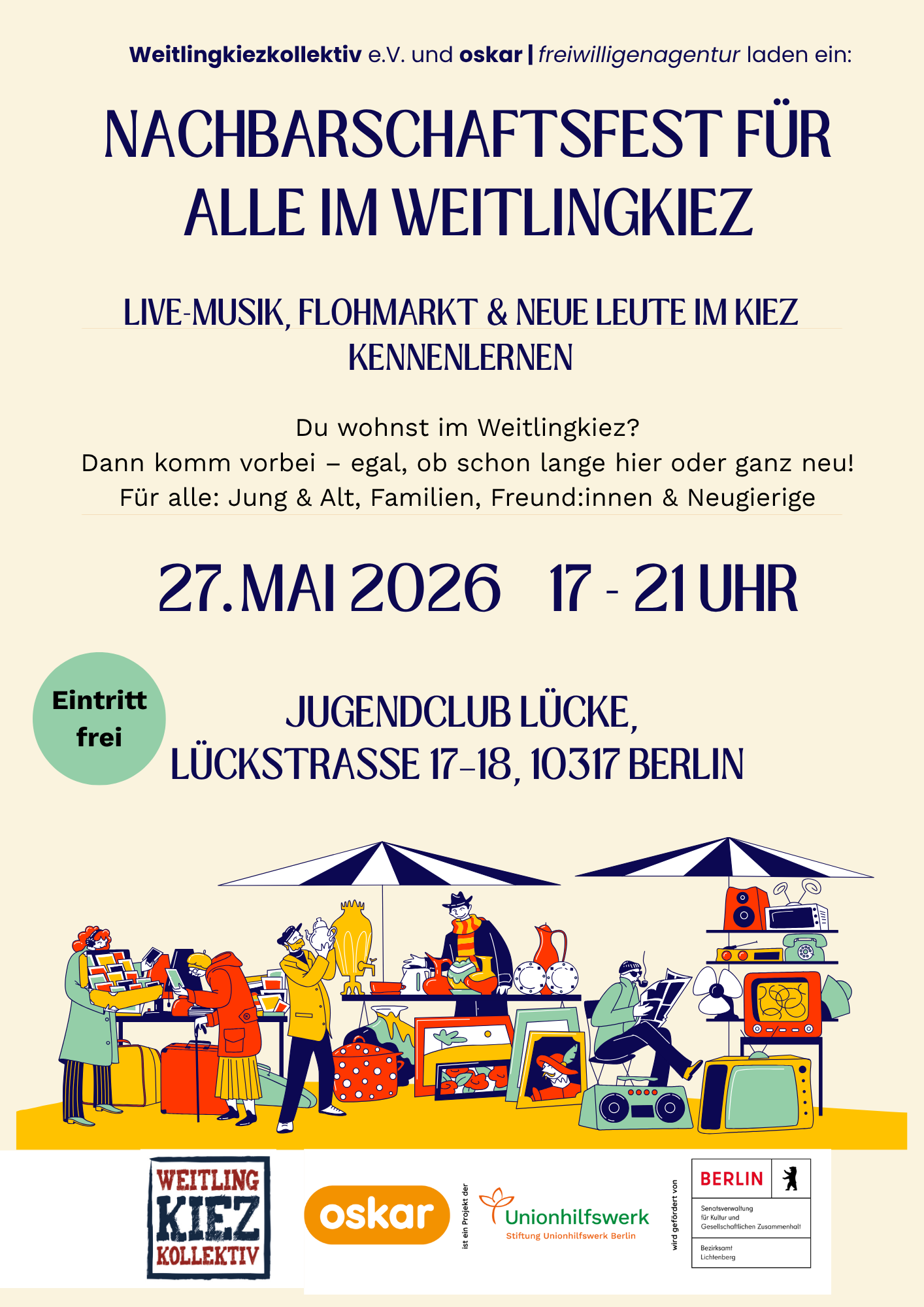 Nachbarschaftsfest für alle im Weitlingkiez