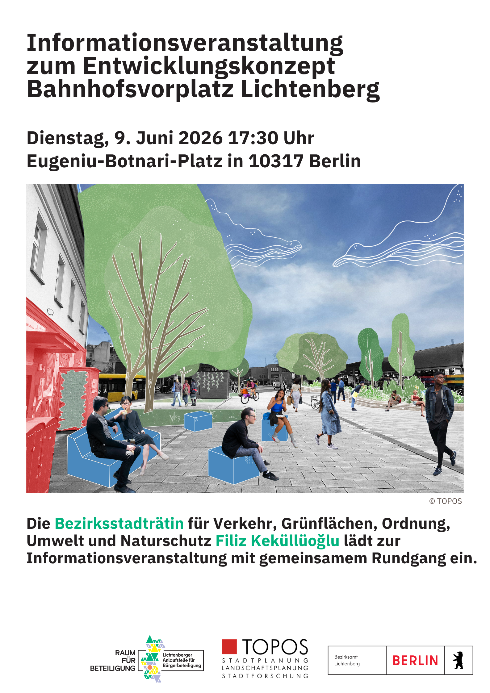 Informationsveranstaltung zum Entwicklungskonzept Bahnhofsvorplatz Lichtenberg