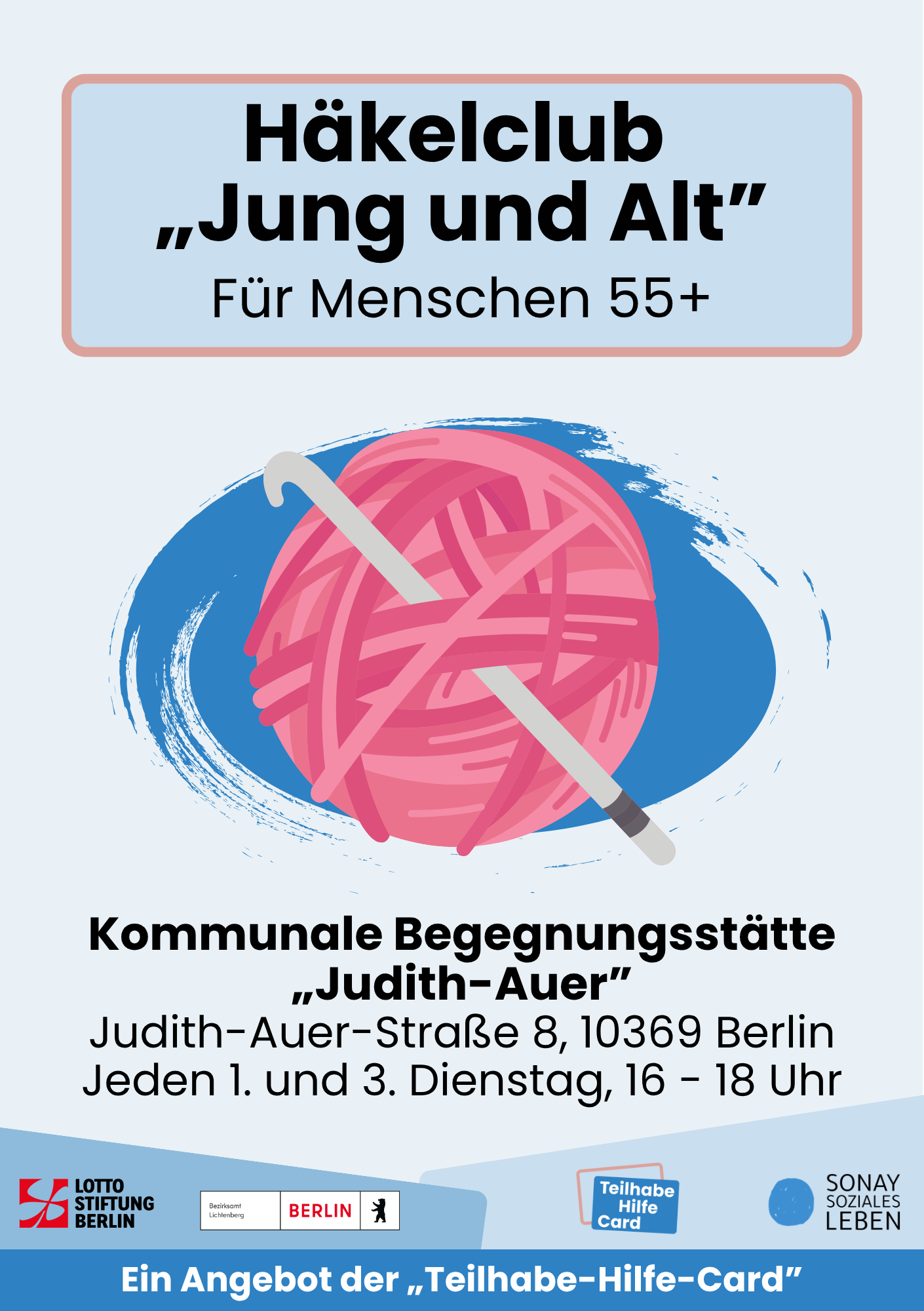 Häkelclub „Jung und Alt” für Menschen 55+