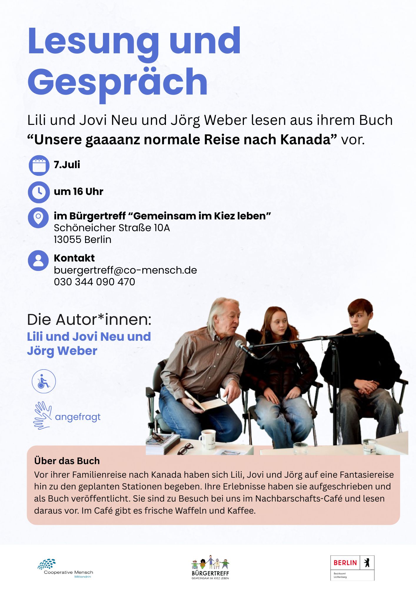 Buchlesung und Gepräch