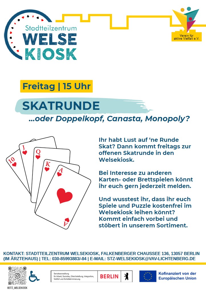 Skatrunde… …oder Doppelkopf, Canasta, Monopoly?
