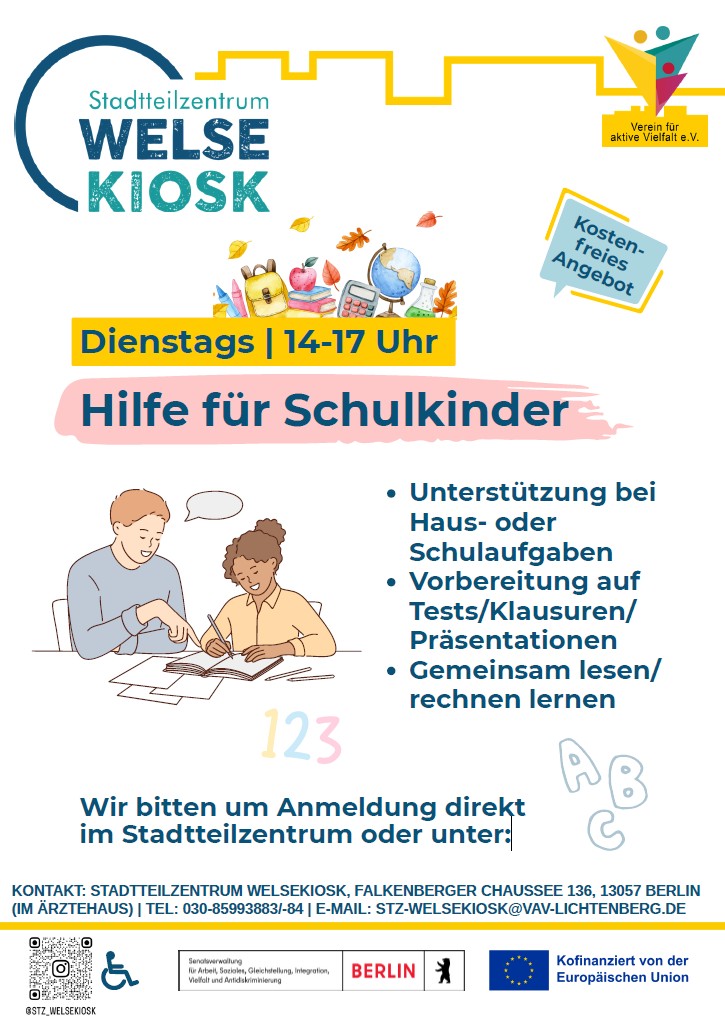 Hilfe für Schulkinder