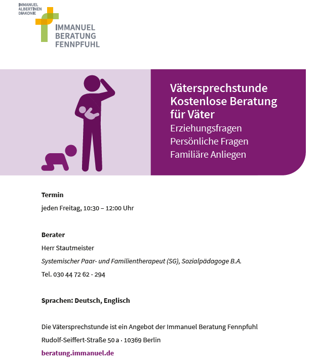 Telefon. Vätersprechstunde -kostenfreie Beratung