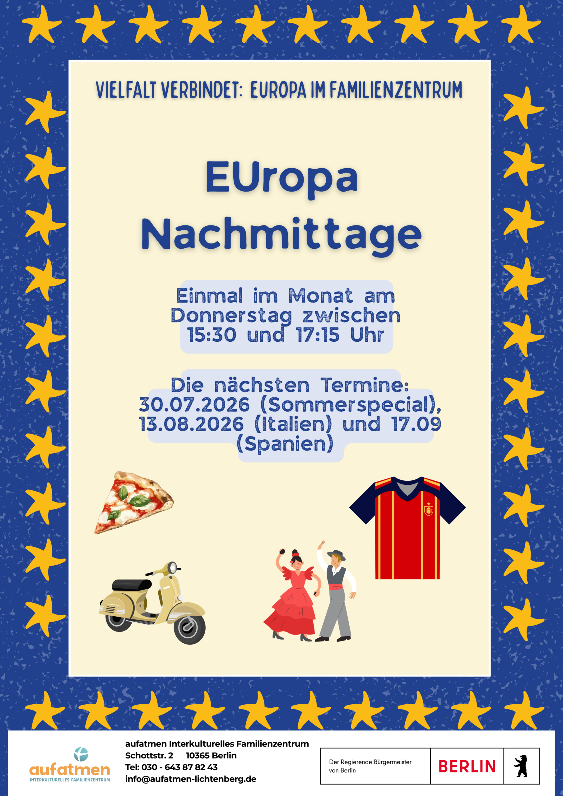 EU Nachmittage Juli bis September