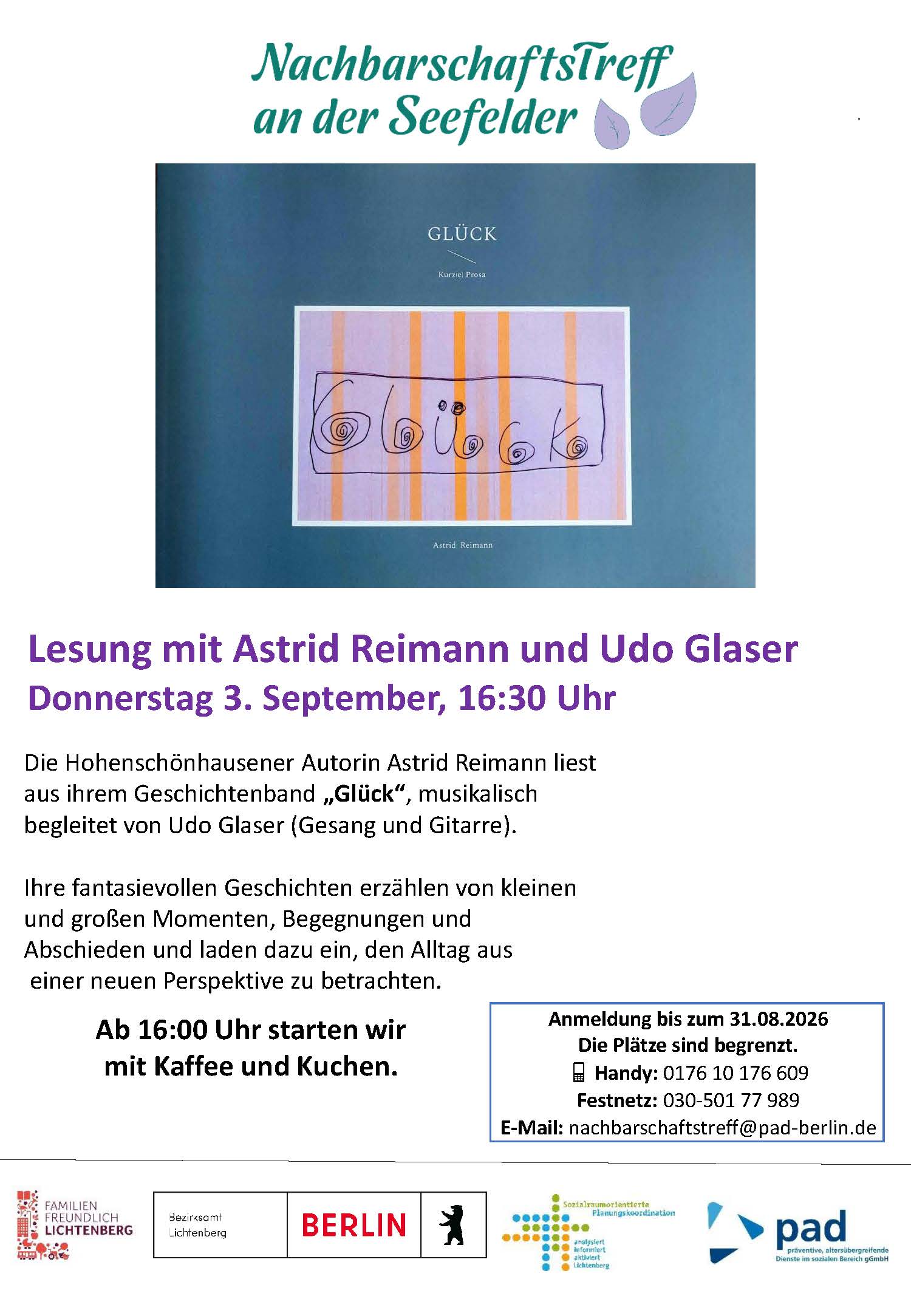 Lesung mit Astrid Reimann und Udo Glaser