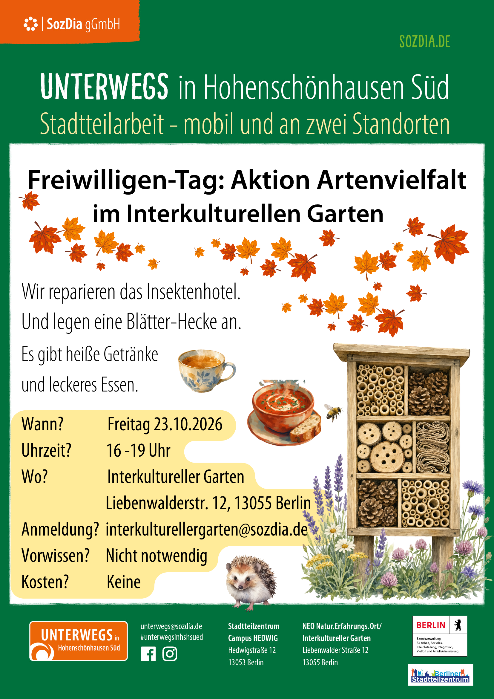 Freiwilligen-Tag „Aktion Artenvielfalt“ im Interkulturellen Garten