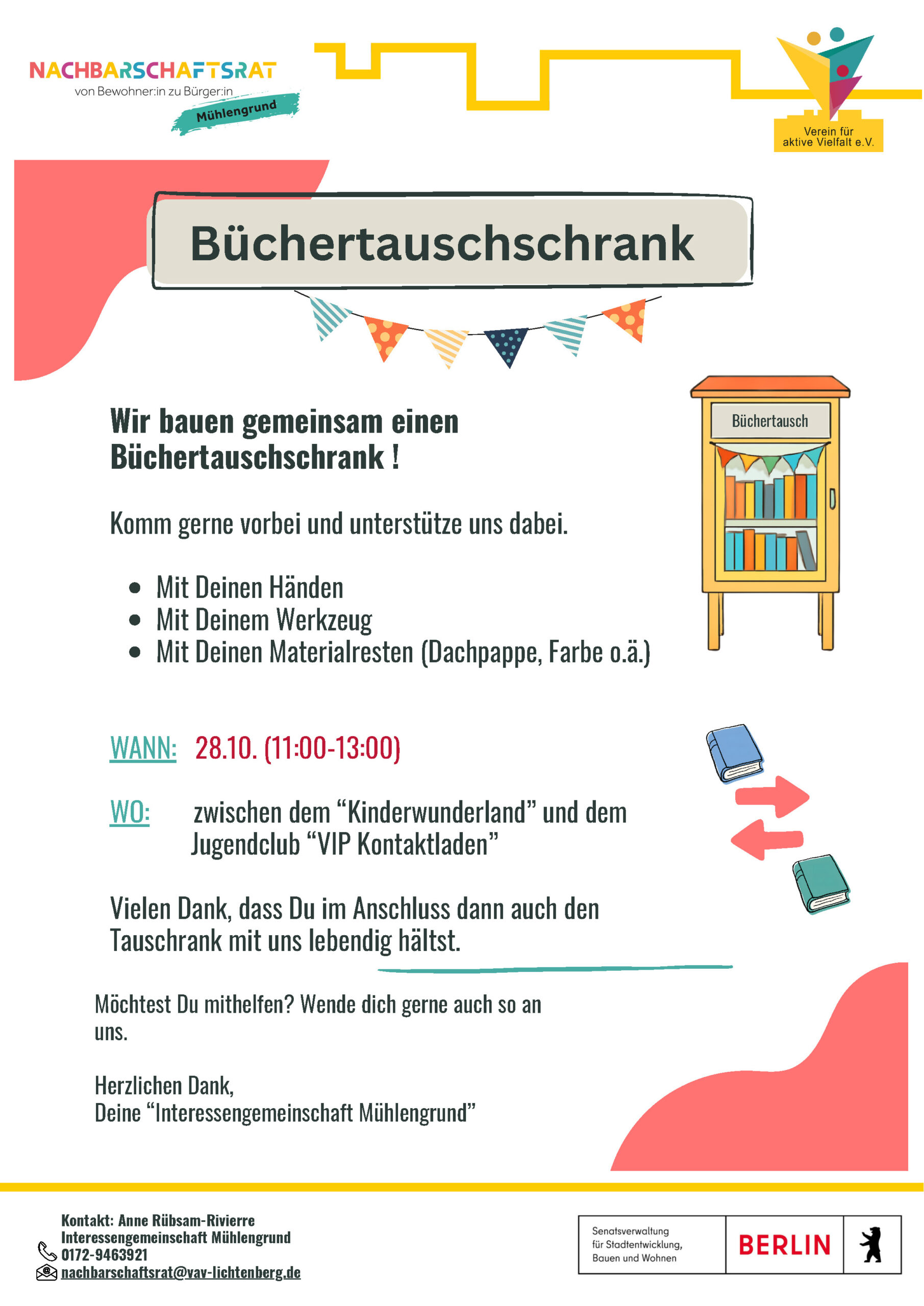 Büchertausch-Schrank bauen