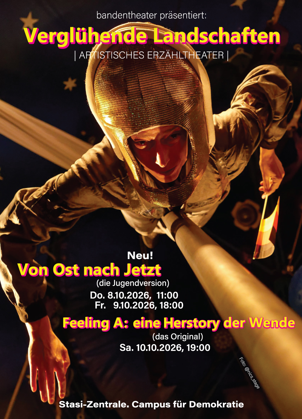 Verglühende Landschaften – Artistisches Erzähltheater – Von Ost nach Jetzt