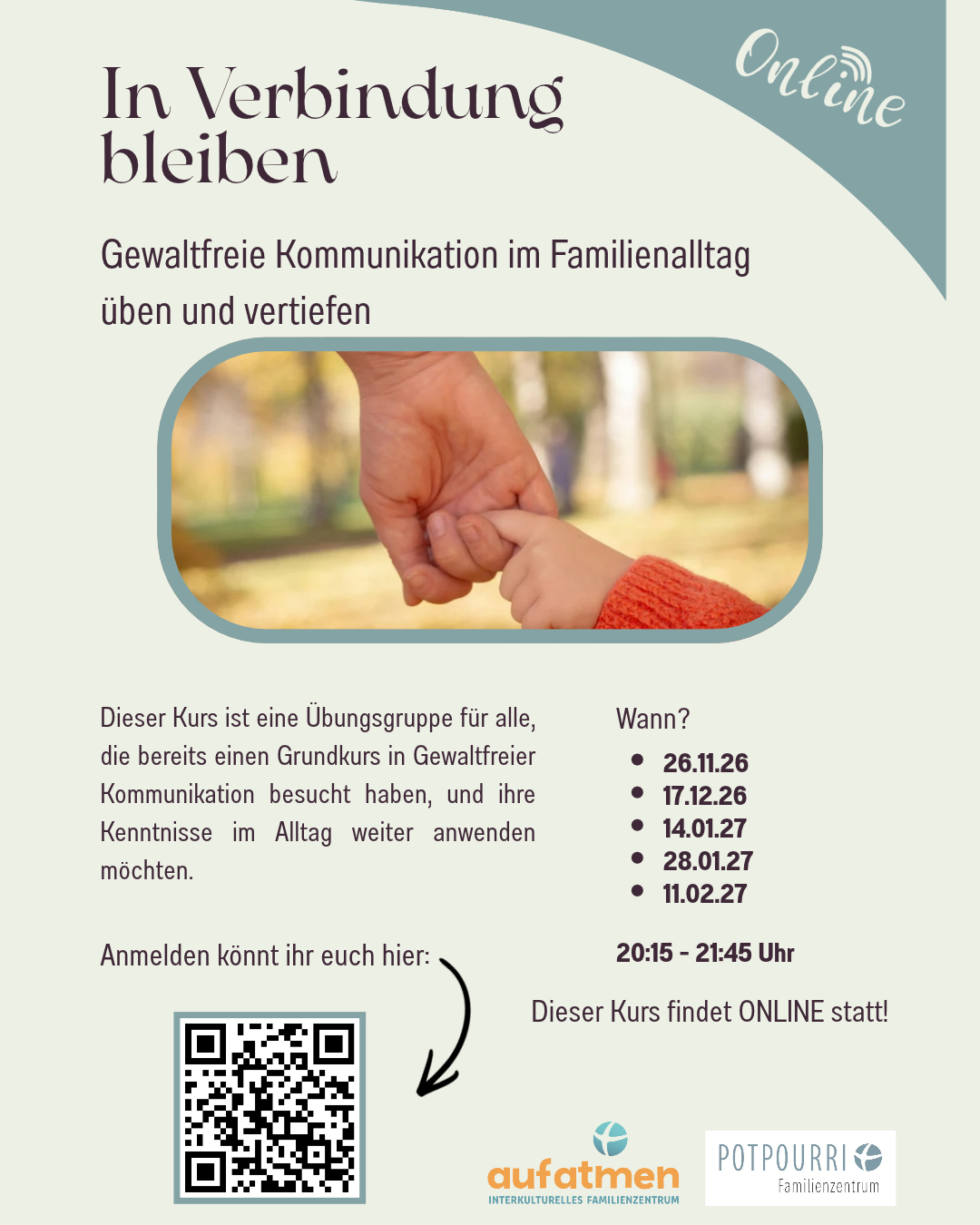 In Verbindung bleiben. Gewaltfreie Kommunikation im Familienalltag üben und vertiefen.
